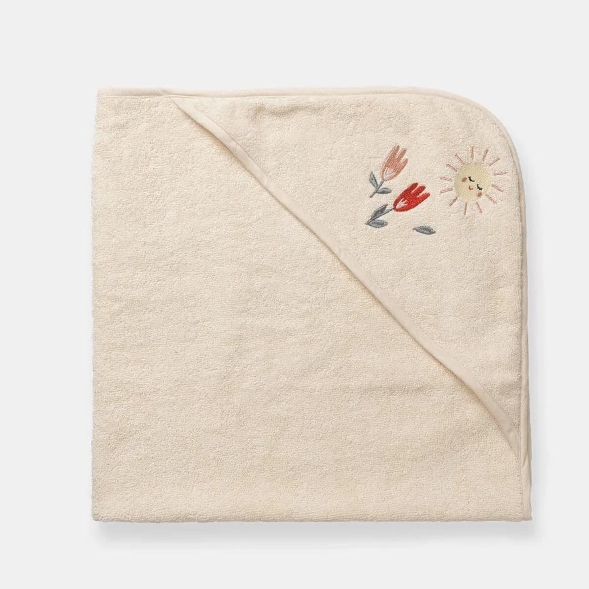 Cape de bain 85x85cm PETAL embroidered Terry Dear April harmony