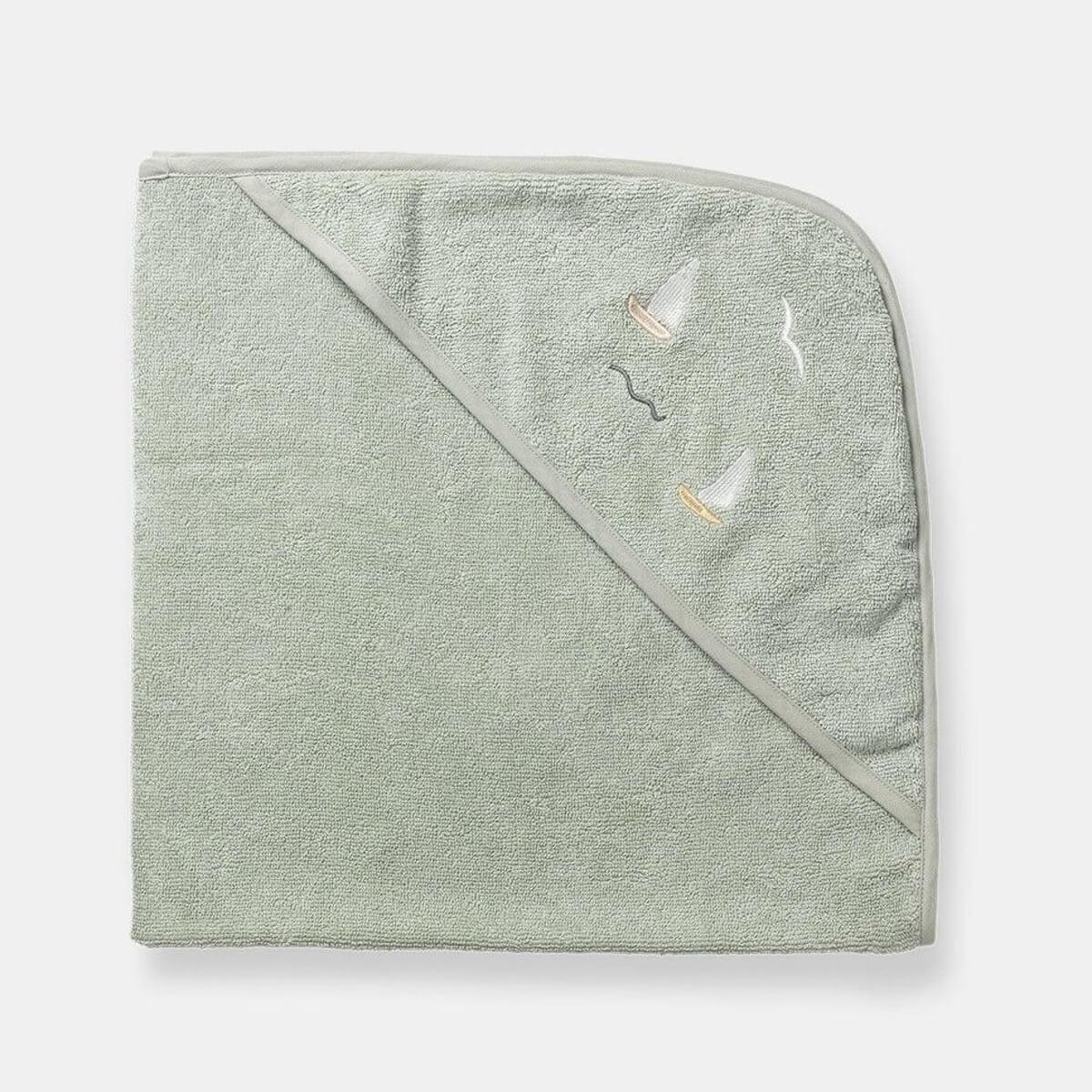 Cape de bain 85x85cm PETAL embroidered Terry Dear April sailboats