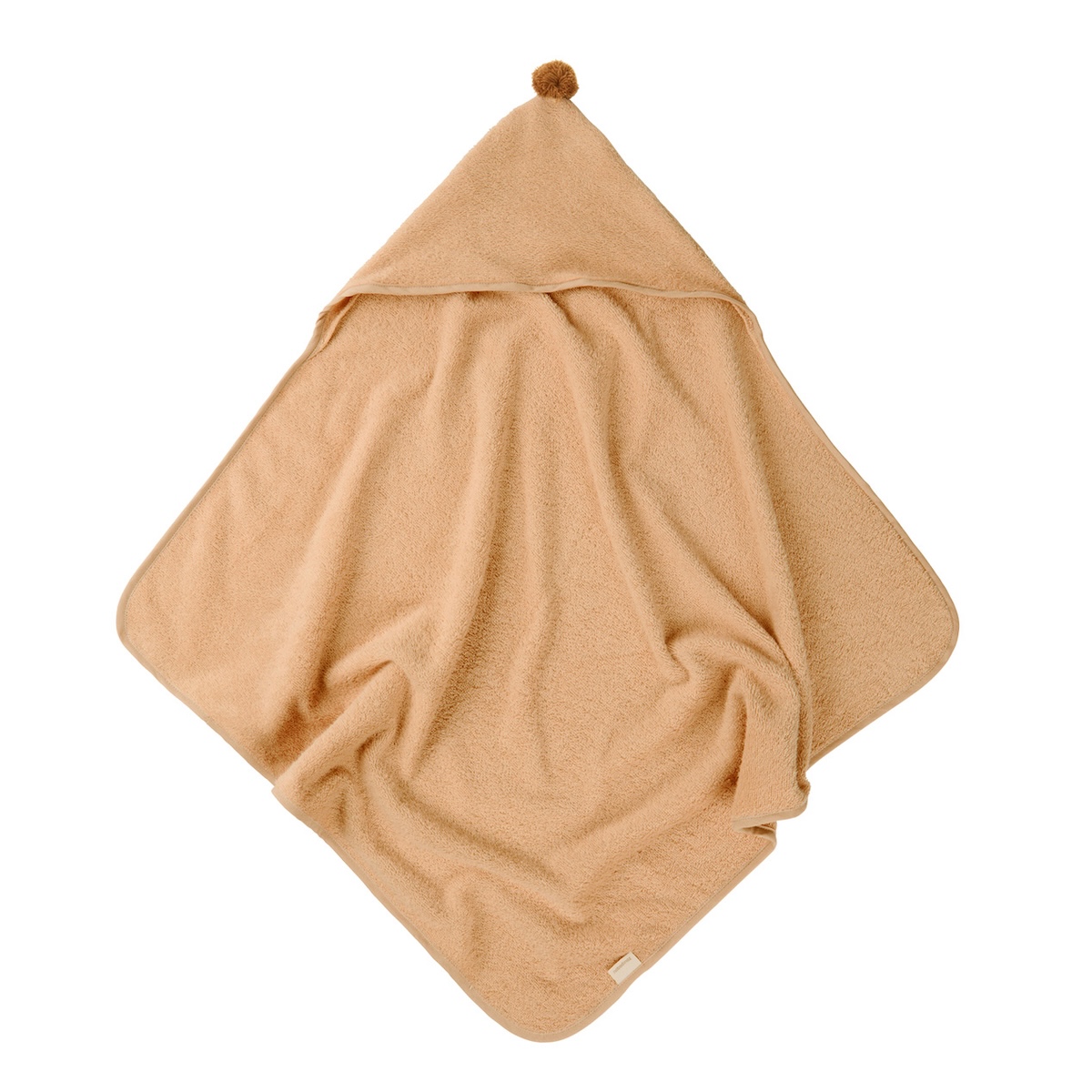 Cape de bain bébé 73x73cm SO CUTE Nobodinoz camel