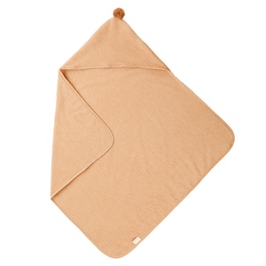 Cape de bain bébé 73x73cm SO CUTE Nobodinoz camel