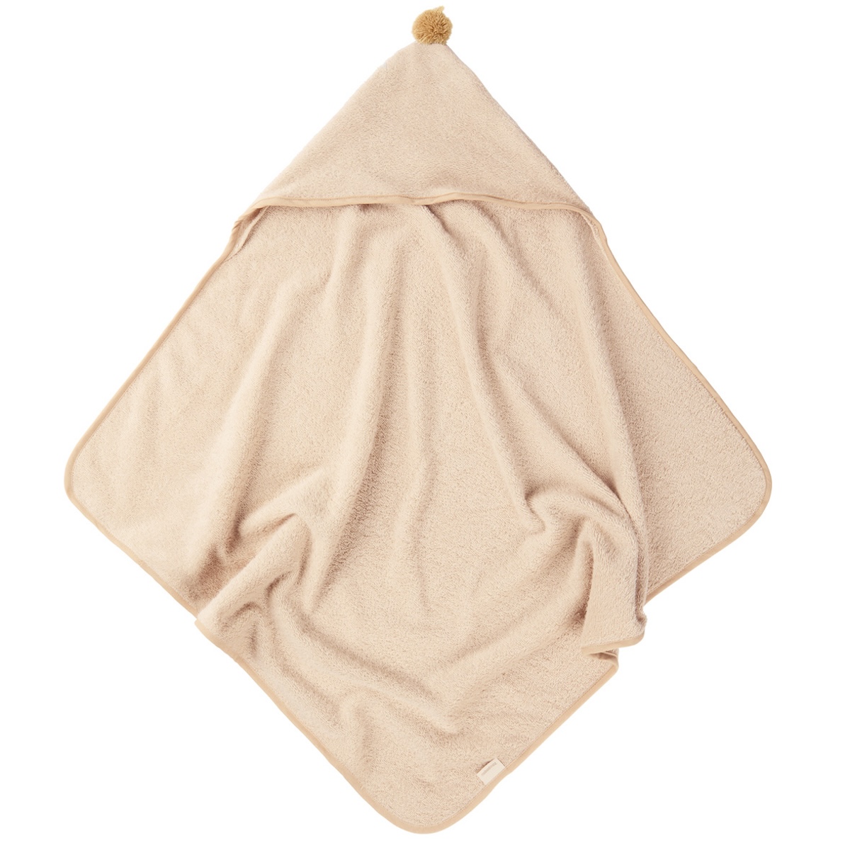 Cape de bain bébé 73x73cm SO CUTE Nobodinoz latte