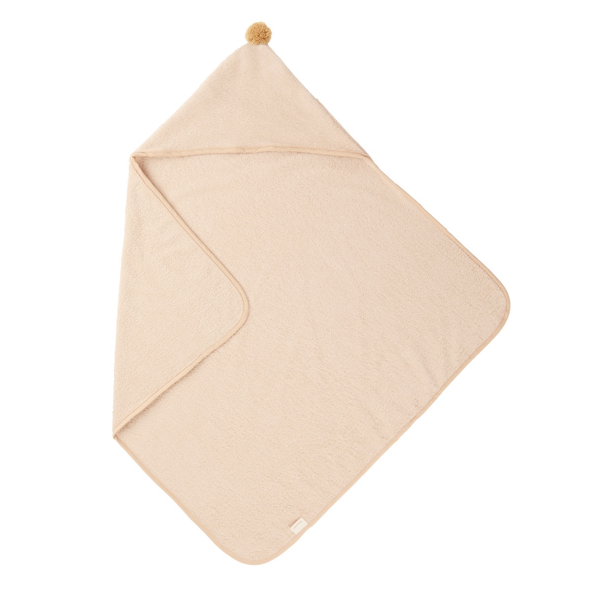 Cape de bain bébé 73x73cm SO CUTE Nobodinoz latte