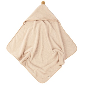 Cape de bain bébé 73x73cm SO CUTE Nobodinoz latte