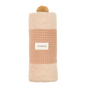 Cape de bain bébé 73x73cm SO CUTE Nobodinoz latte