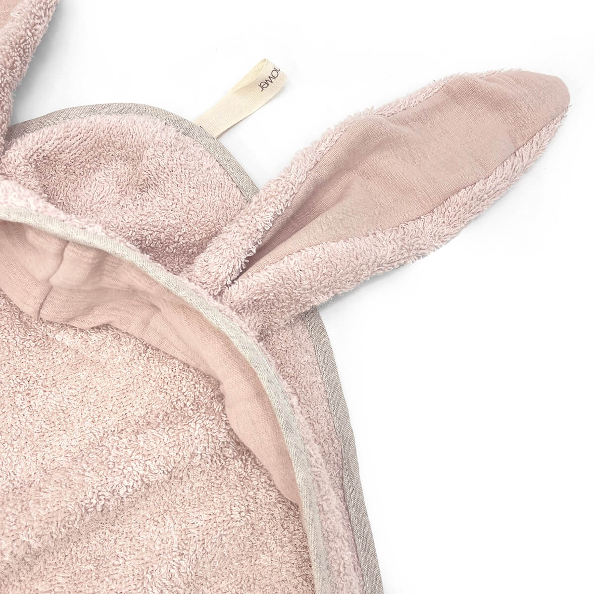 Cape de bain BUNNY Babyshower nude powder