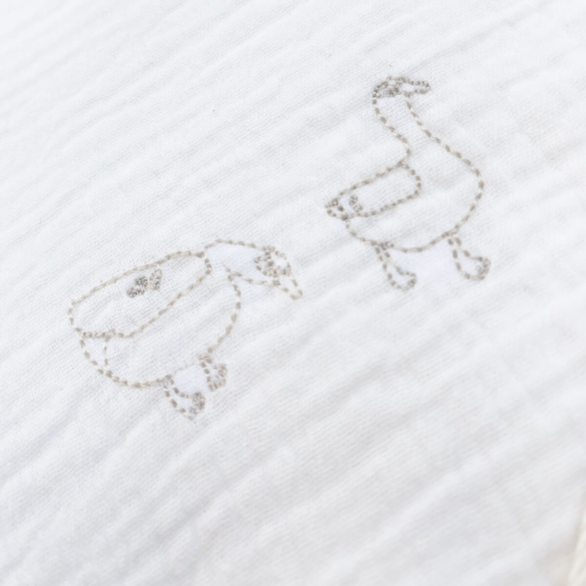 Cape de bain DUCKS brodée beige 70x70cm