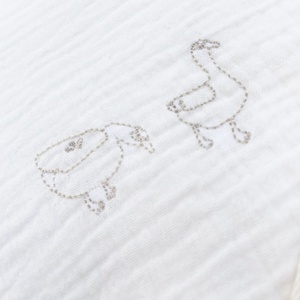 Cape de bain DUCKS brodée beige 70x70cm