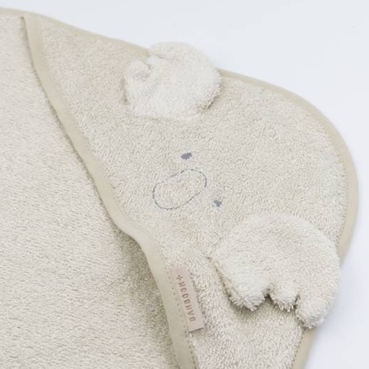 Cape de bain KOALA + Gants de toilettes 75x75cm Bamboom water peach