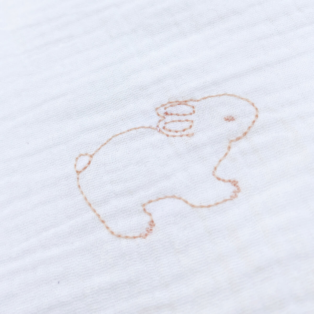 Cape de bain RABBITS brodée orange 70x70cm