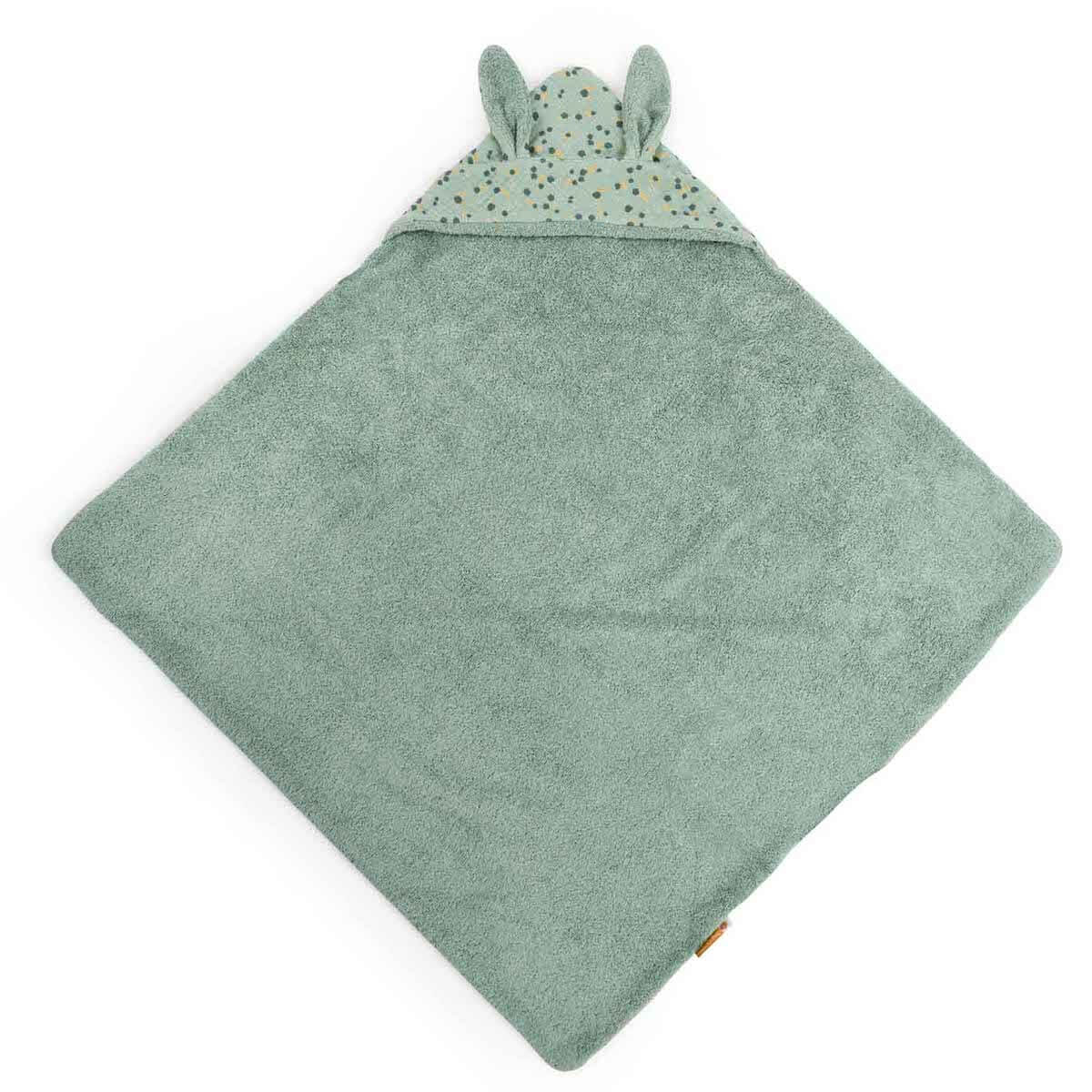 Cape de bain TROIS PETITS LAPINS Moulin Roty sauge