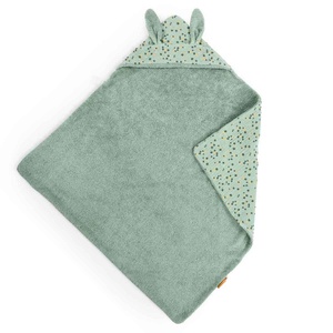 Cape de bain TROIS PETITS LAPINS Moulin Roty sauge