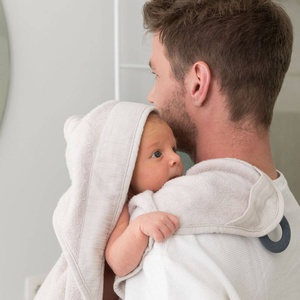 Cape de bain XL DRY'N PLAY Doomoo Almond