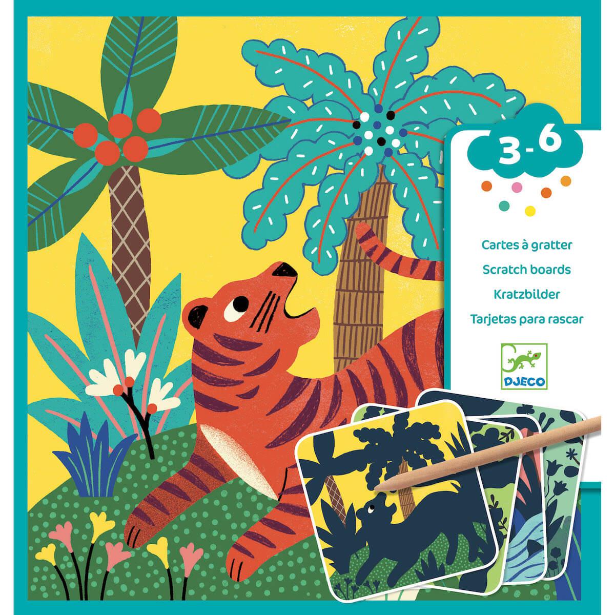 Cartes à gratter Grosses bêtes LES PETITS CADEAUX Djeco