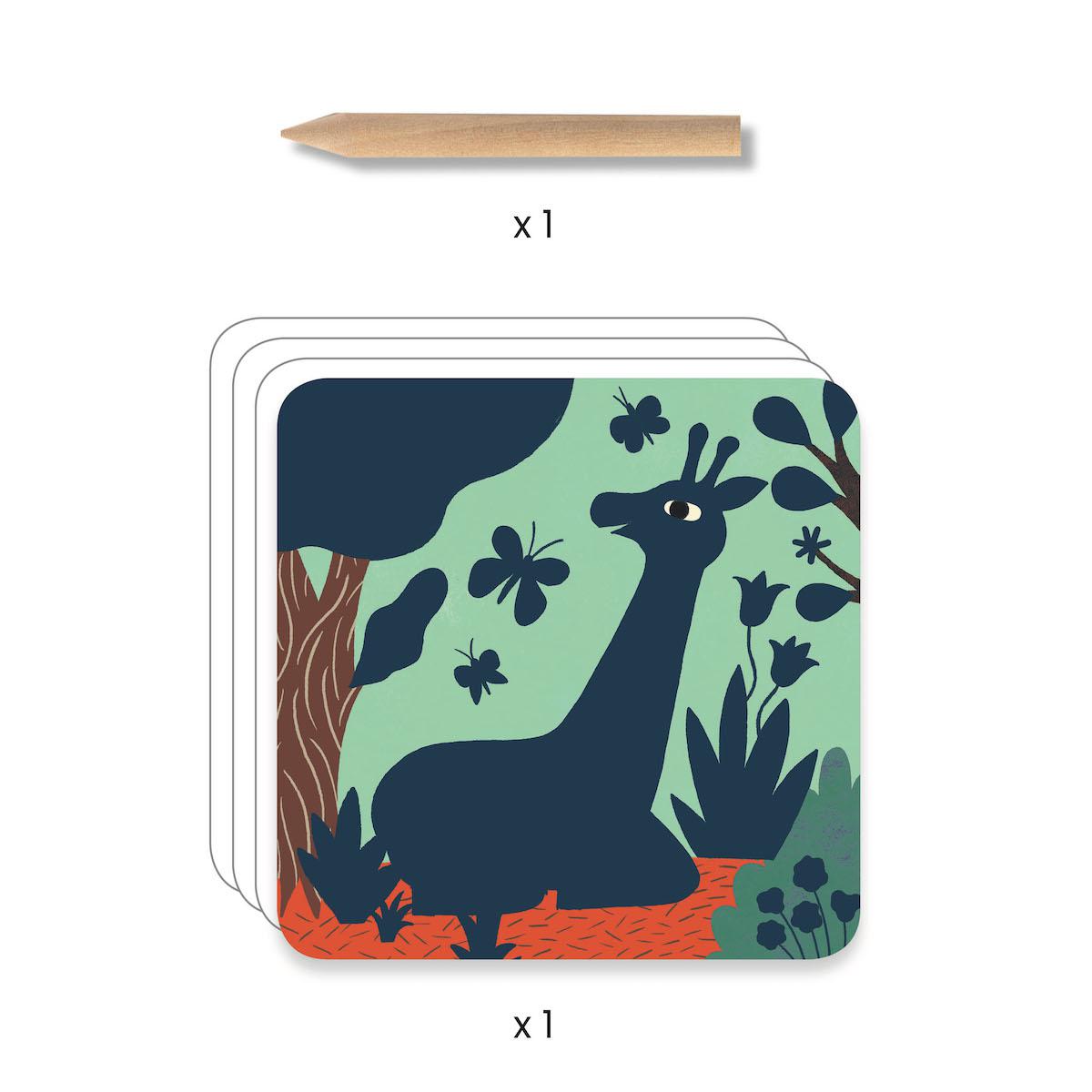 Cartes à gratter Grosses bêtes LES PETITS CADEAUX Djeco