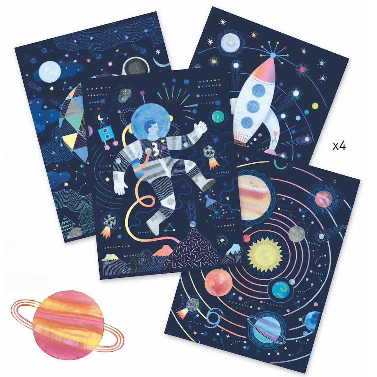 Cartes à gratter MISSION COSMIQUE Djeco