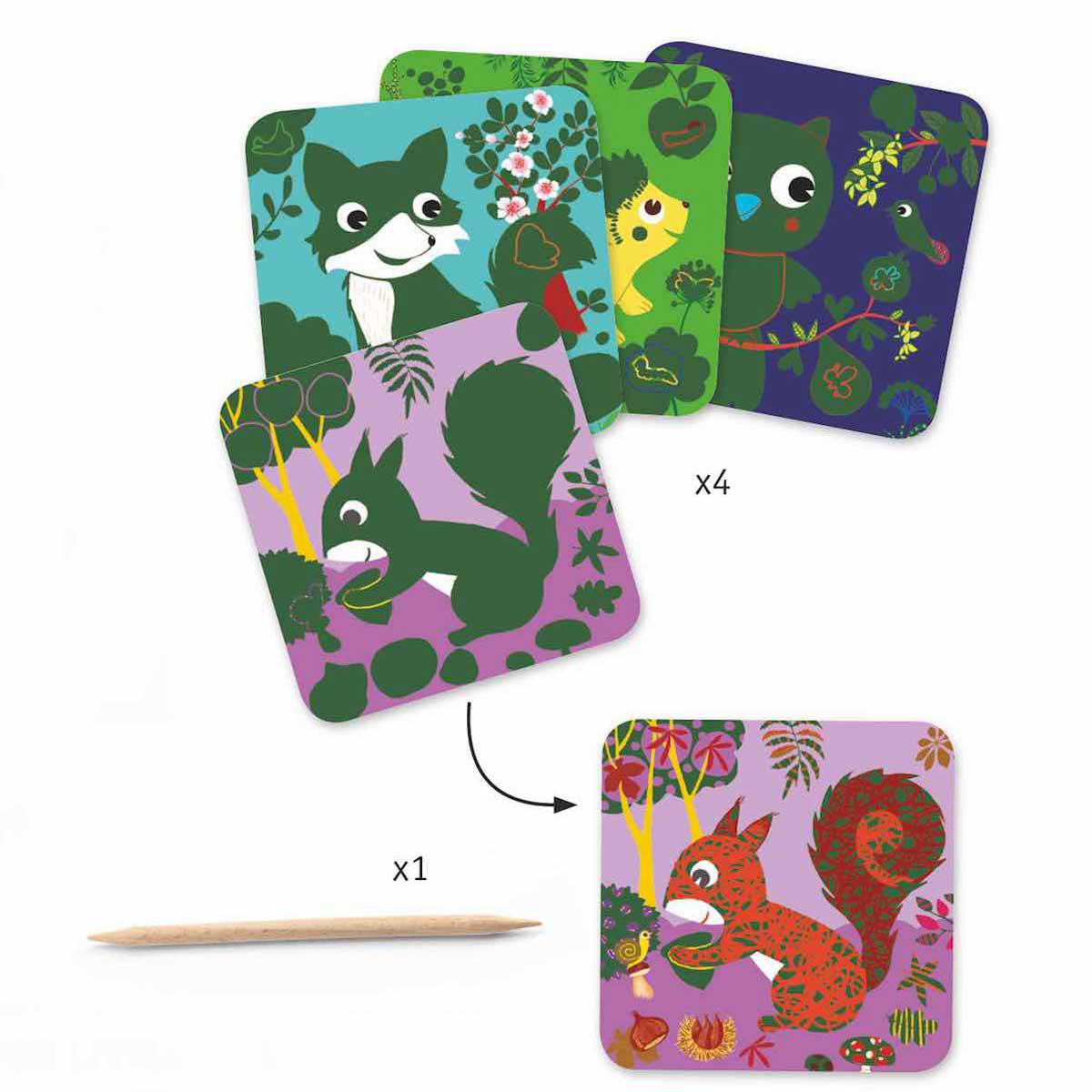 Cartes à gratter PETITES BÊTES Djeco
