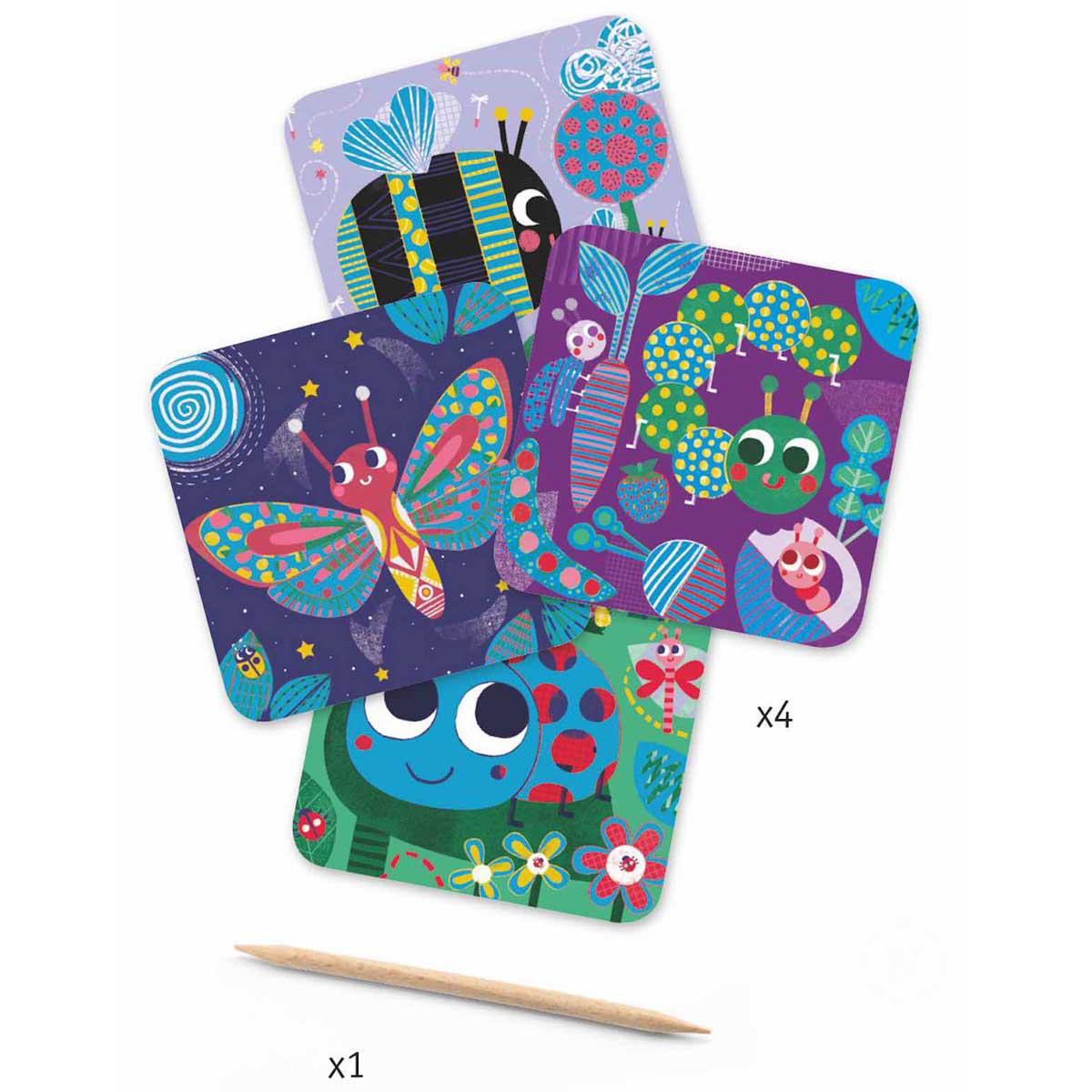 Cartes à gratter TOUTES PETITES BÊTES Djeco