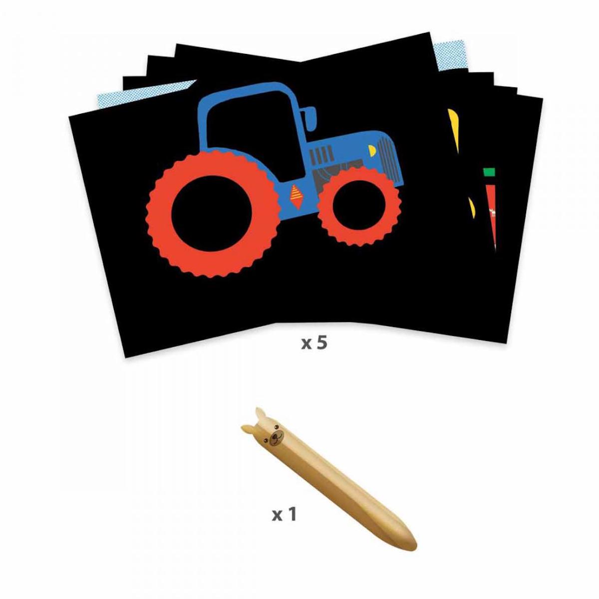 Cartes à gratter Véhicules à découvrir Djeco