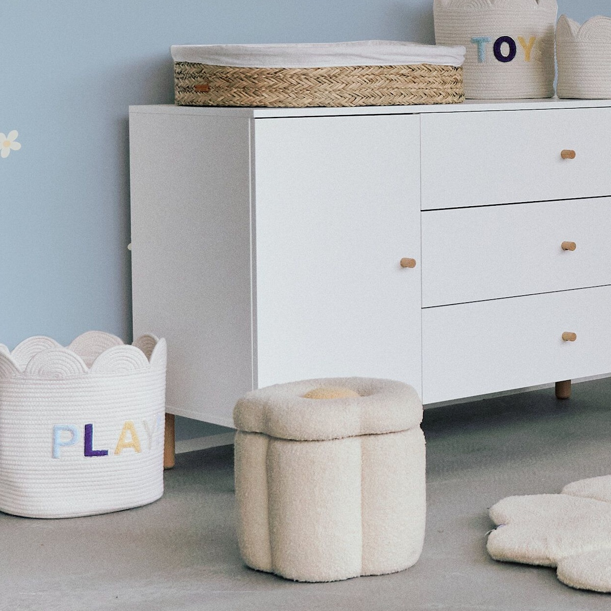 Cesta FLOWER 30x30x30cm Childhome