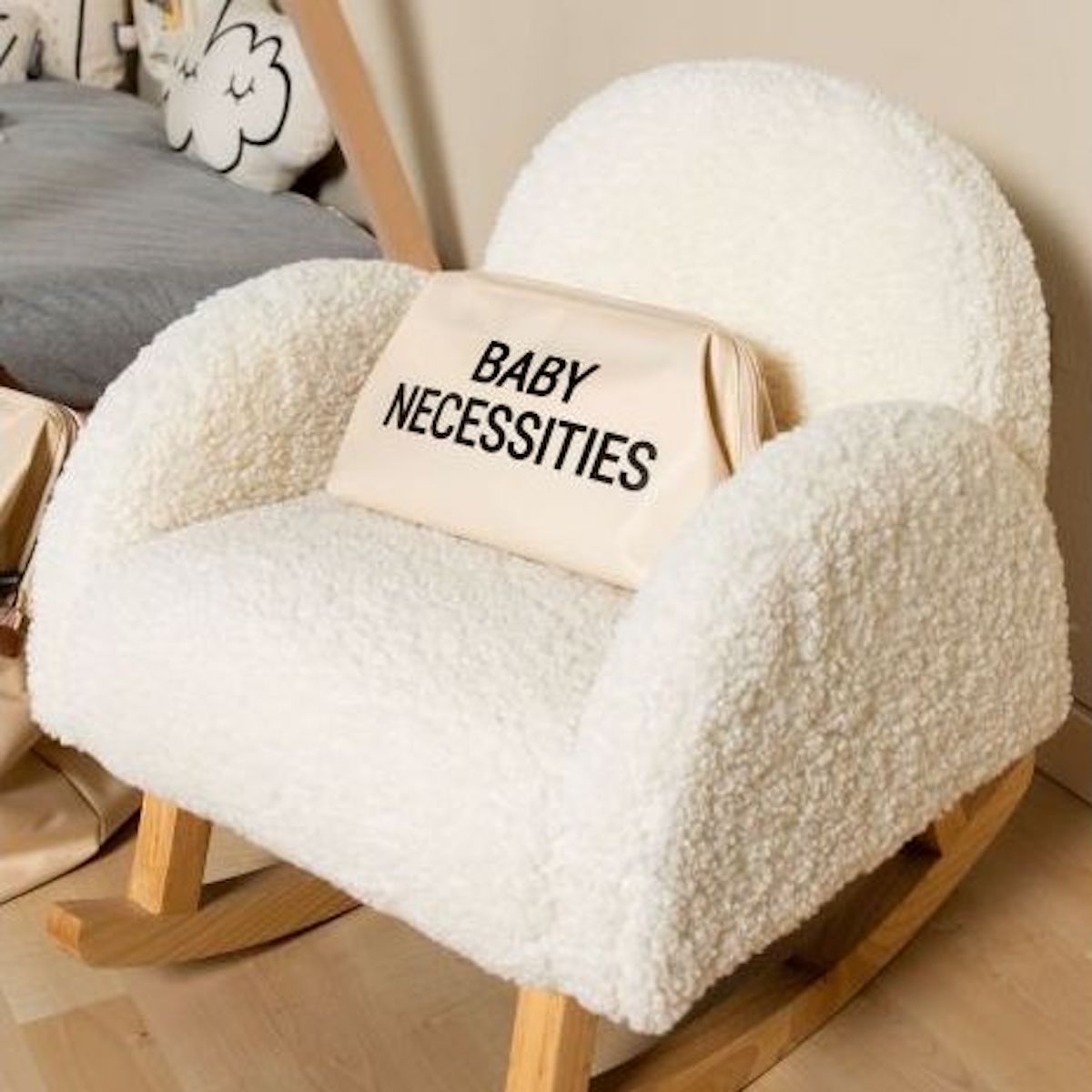 Chaise à bascule enfant Childhome teddy-offwhite