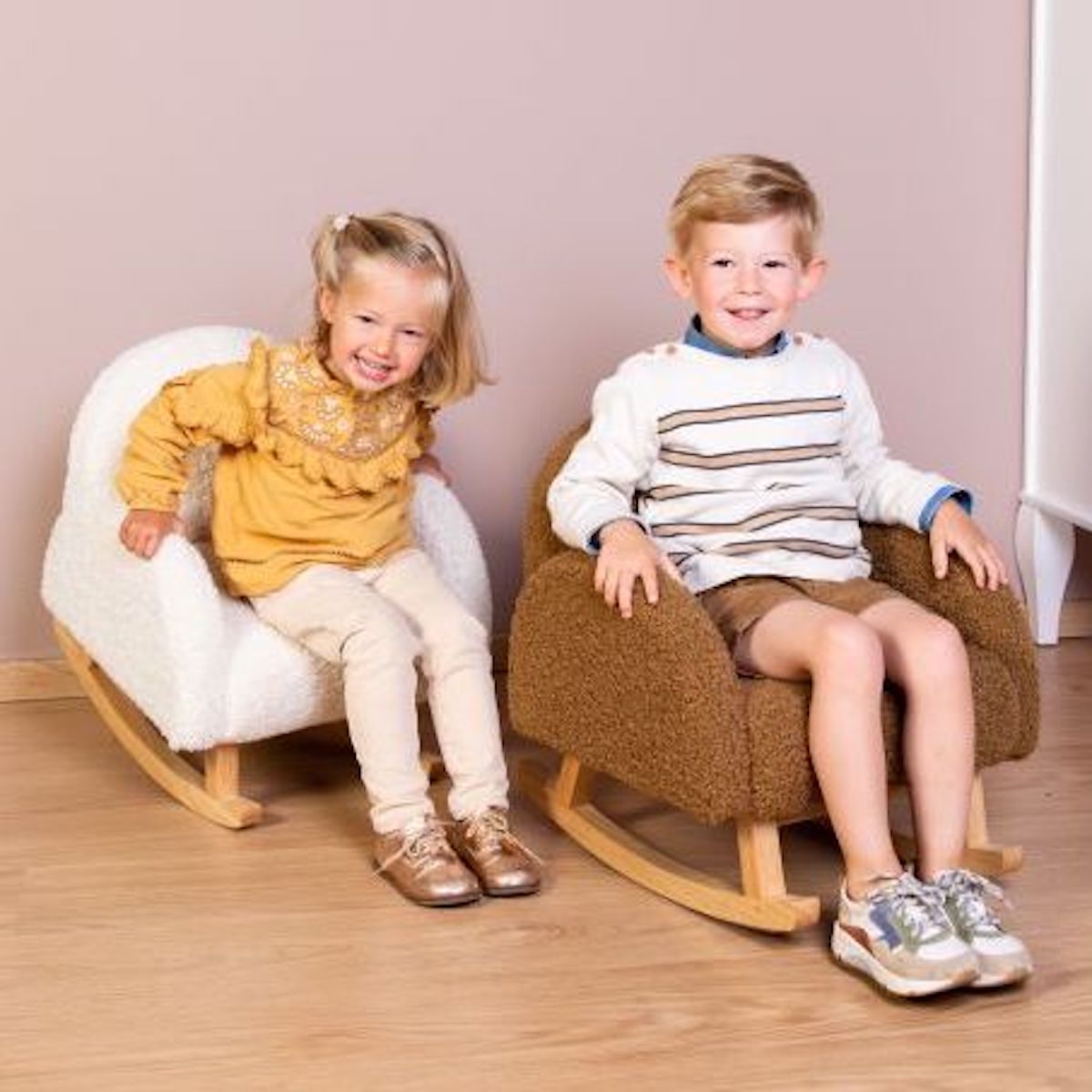 Chaise à bascule enfant Childhome teddy-offwhite