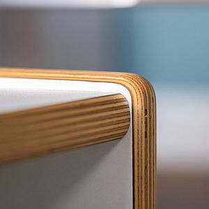 Chaise évolutive ZIGGY de Breuyn Multiplex corps blanc assise orange