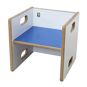 Chaise évolutive Ziggy de Breuyn Multiplex white HPL - seat dark blue