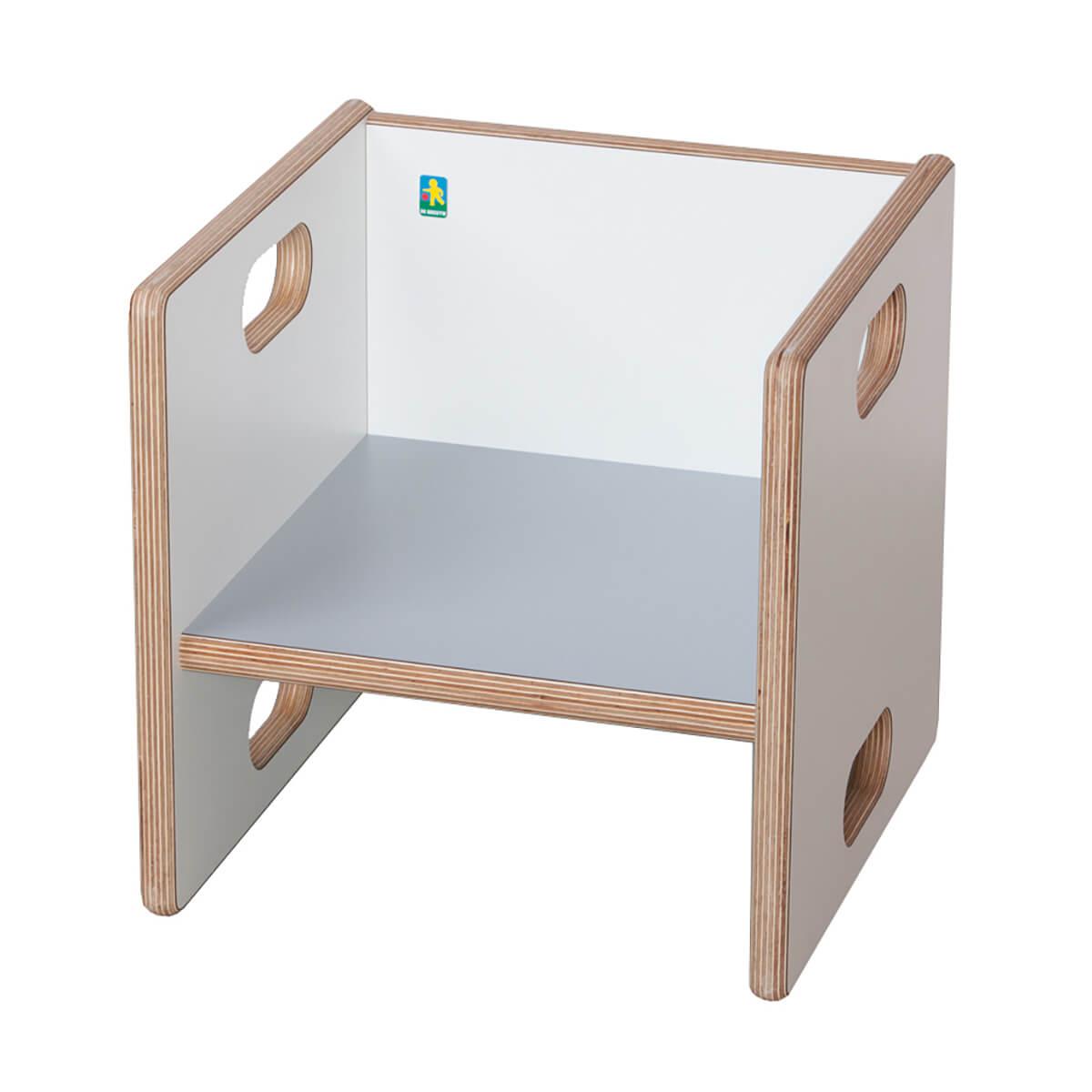 Chaise évolutive Ziggy de Breuyn Multiplex white HPL - seat grey