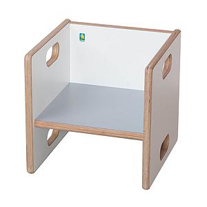 Chaise évolutive Ziggy de Breuyn Multiplex white HPL - seat grey