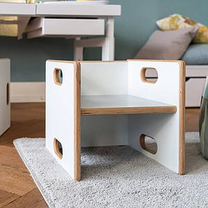 Chaise évolutive Ziggy de Breuyn Multiplex white HPL - seat grey