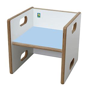 Chaise évolutive Ziggy de Breuyn Multiplex white HPL - seat light blue