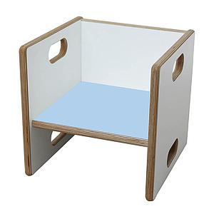 Chaise évolutive Ziggy de Breuyn Multiplex white HPL - seat light blue