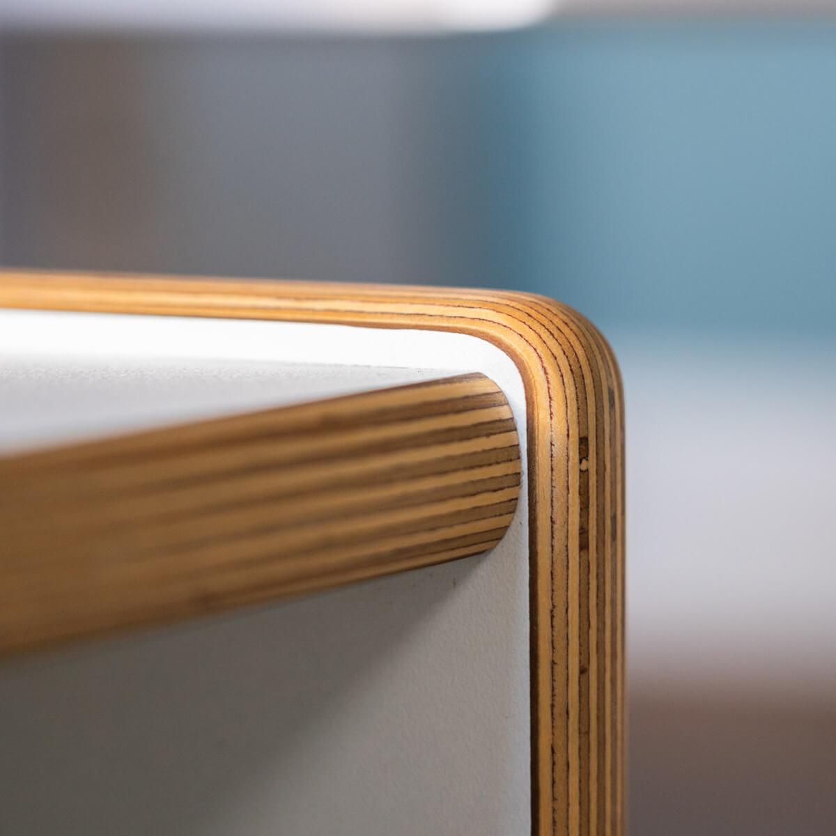 Chaise évolutive Ziggy de Breuyn Multiplex white HPL - seat orange