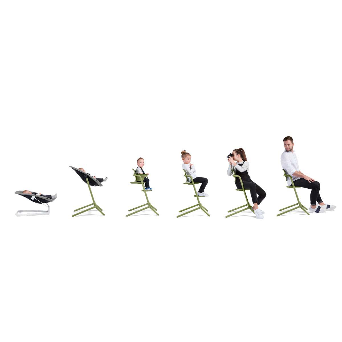 Chaise haute bois LEMO Cybex outback green-green