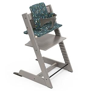 Chaise haute chêne TRIPP TRAPP Stokke gris pâle