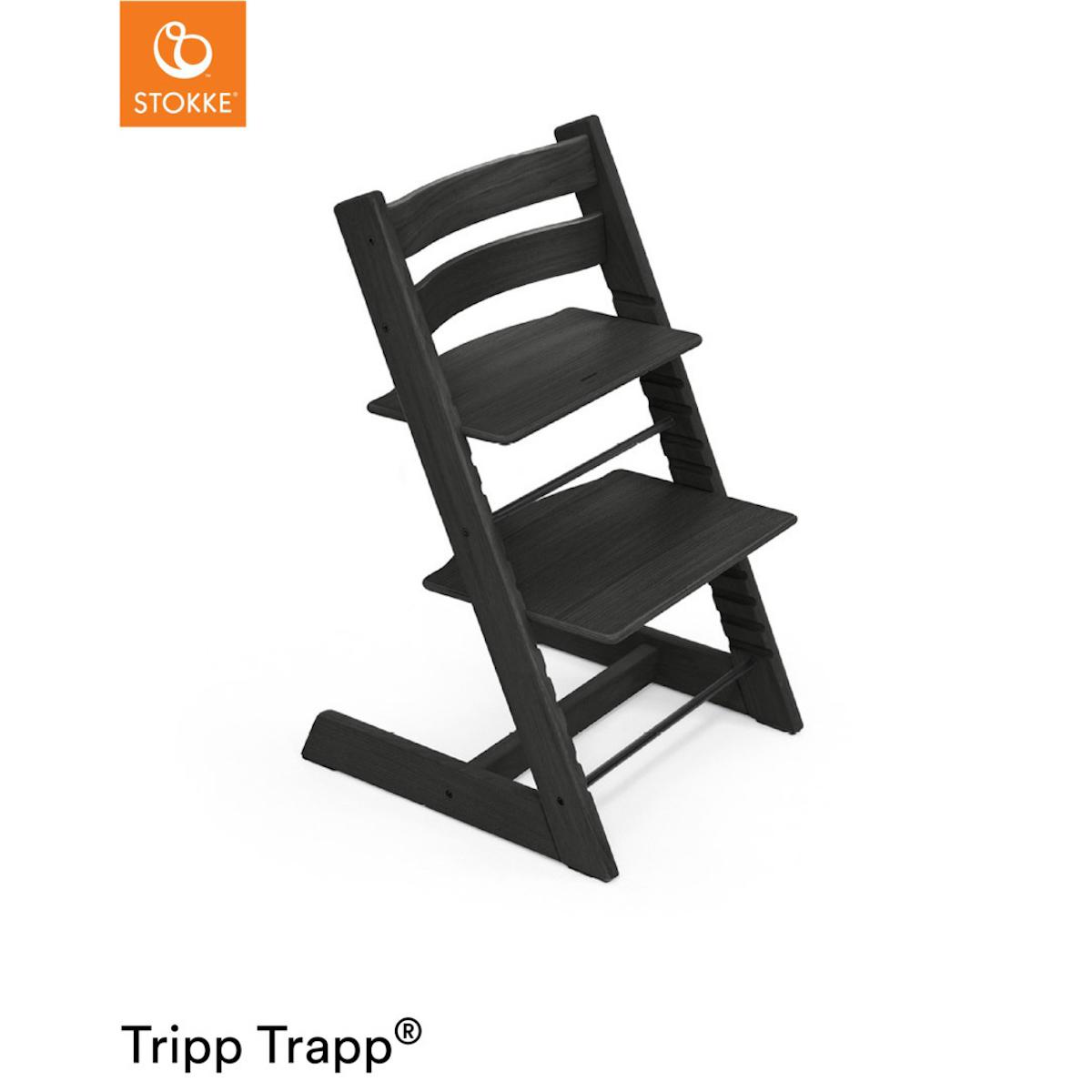 Chaise haute chêne TRIPP TRAPP Stokke noir