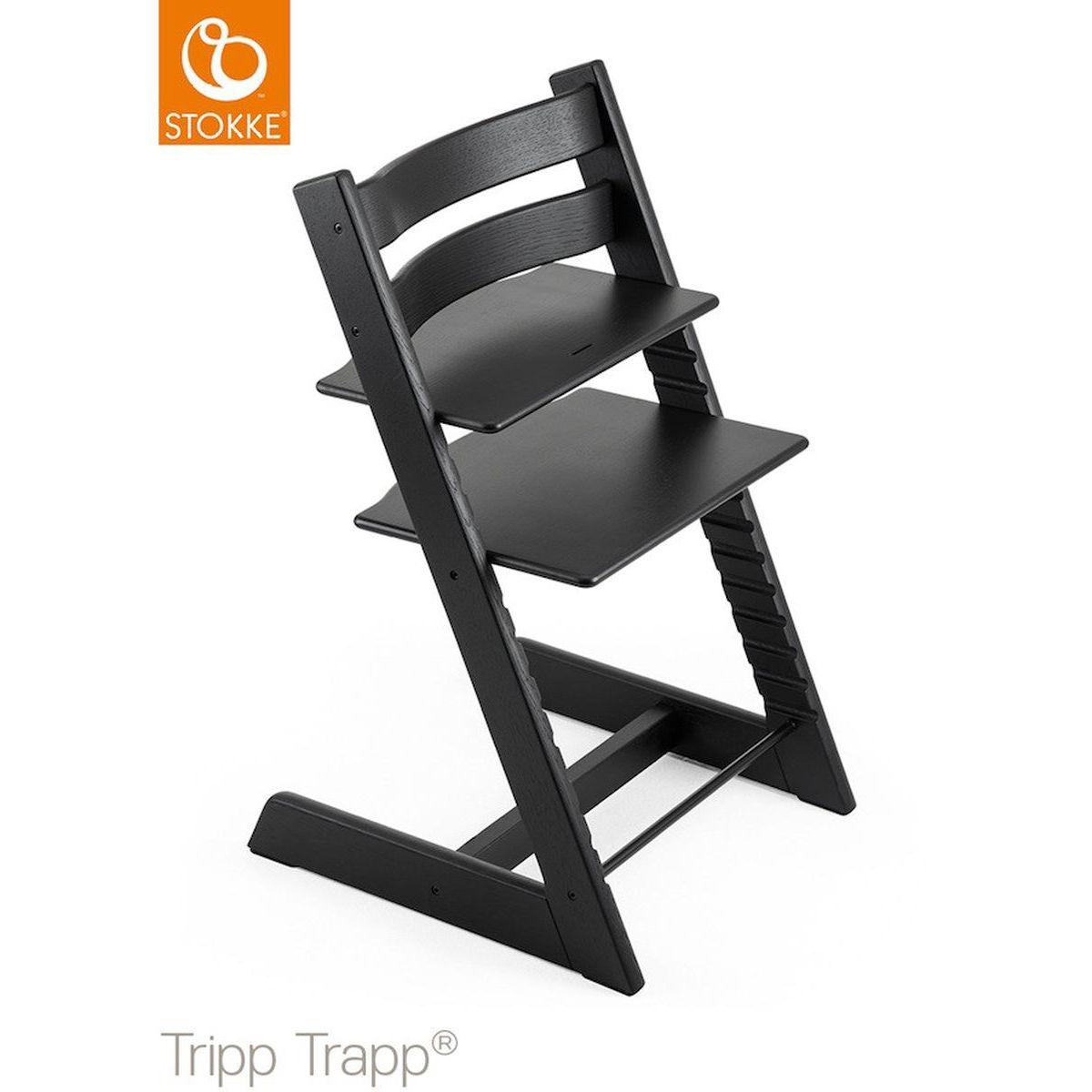 Chaise haute chêne TRIPP TRAPP Stokke noir