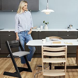 Chaise haute chêne TRIPP TRAPP Stokke noir