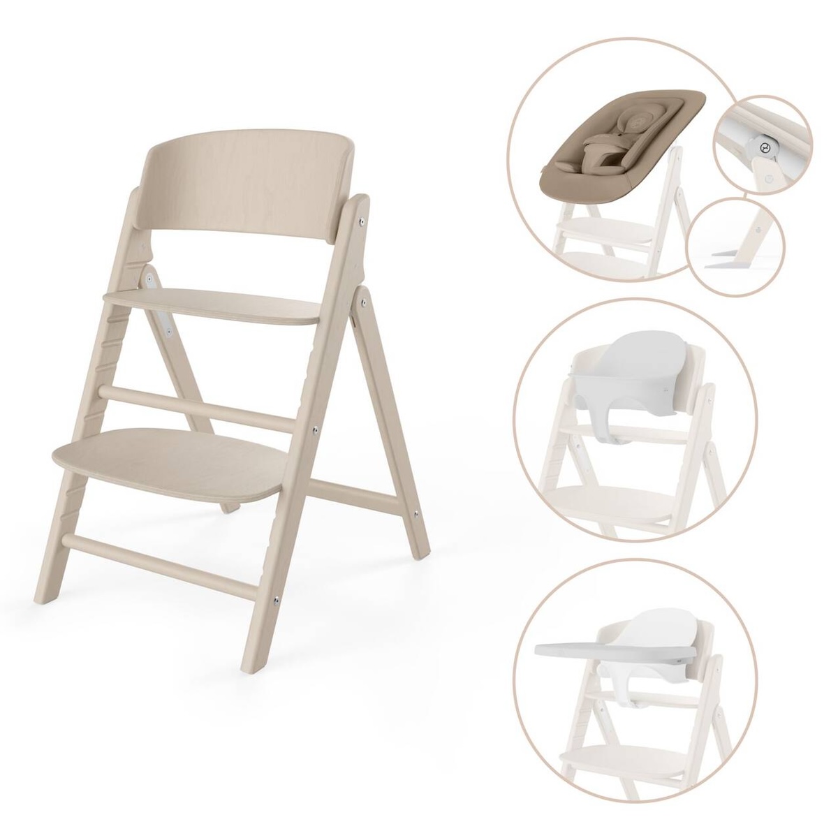 Chaise haute CLICK & FOLD 4in1 Cybex All Natural