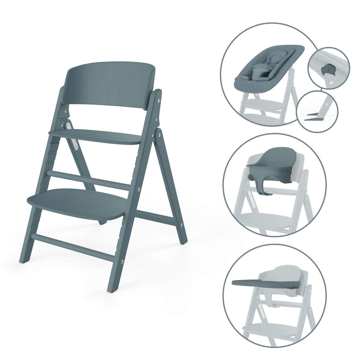 Chaise haute CLICK & FOLD 4in1 Cybex Stone Blue