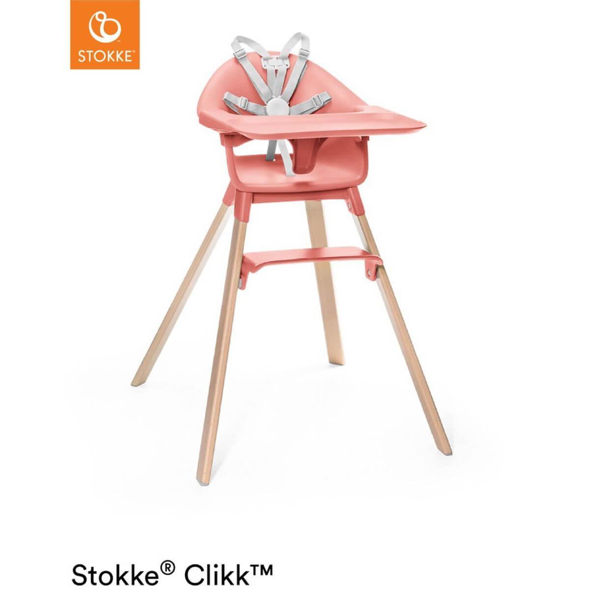 Chaise haute CLIKK™ Stokke corail ensoleillé
