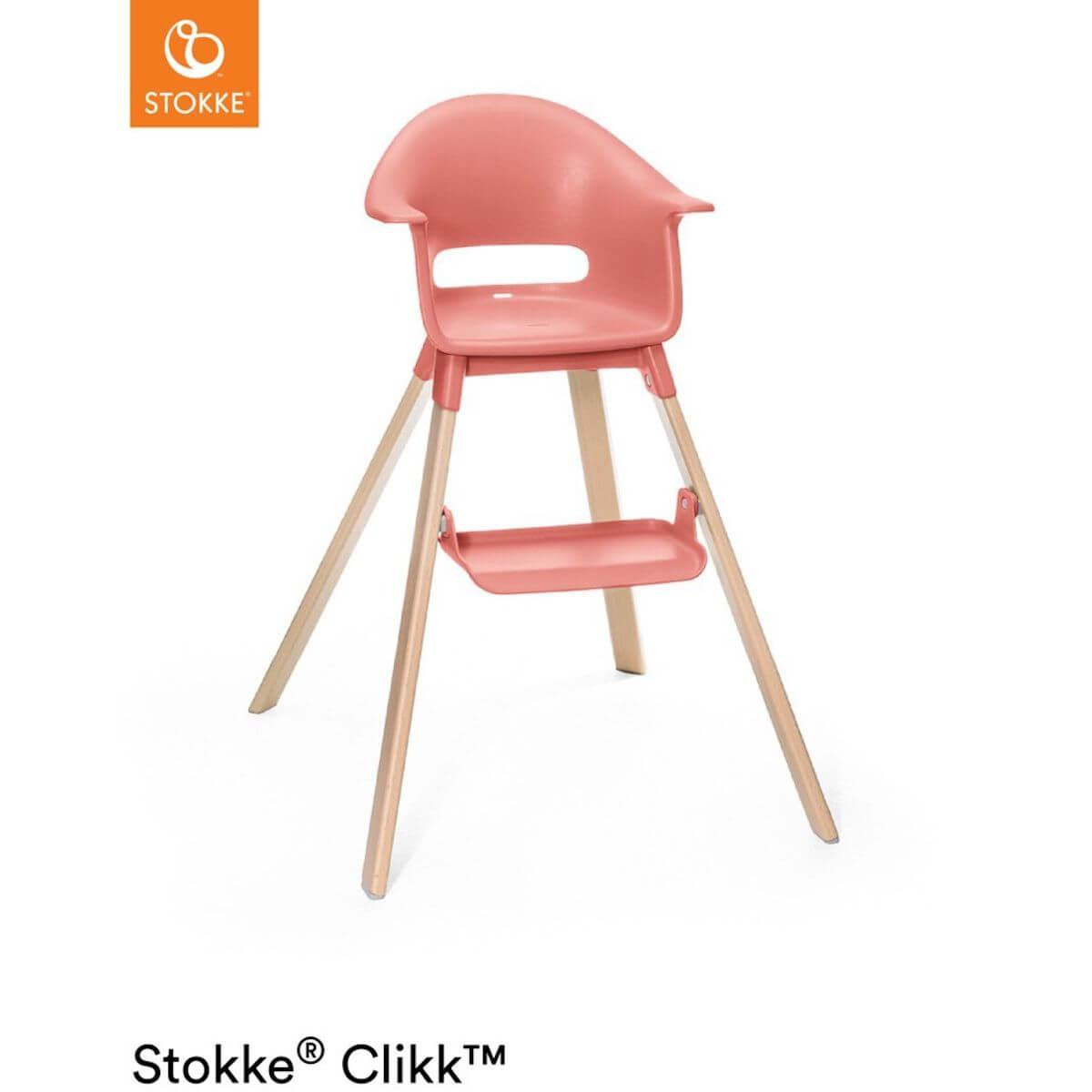 Chaise haute CLIKK™ Stokke corail ensoleillé