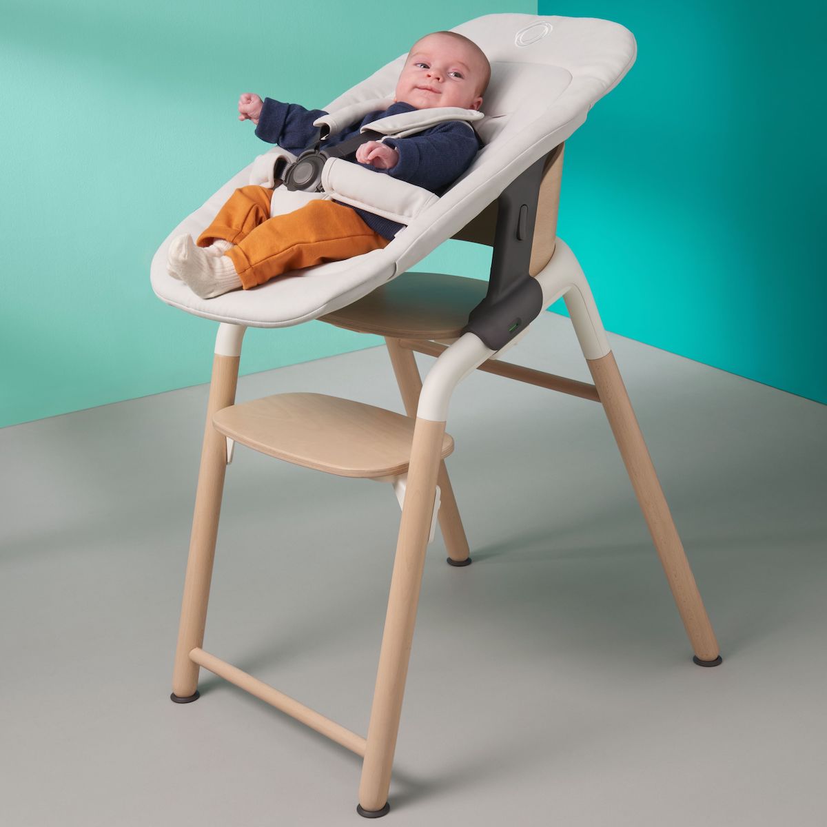 Chaise haute GIRAFFE Bugaboo neutral wood white