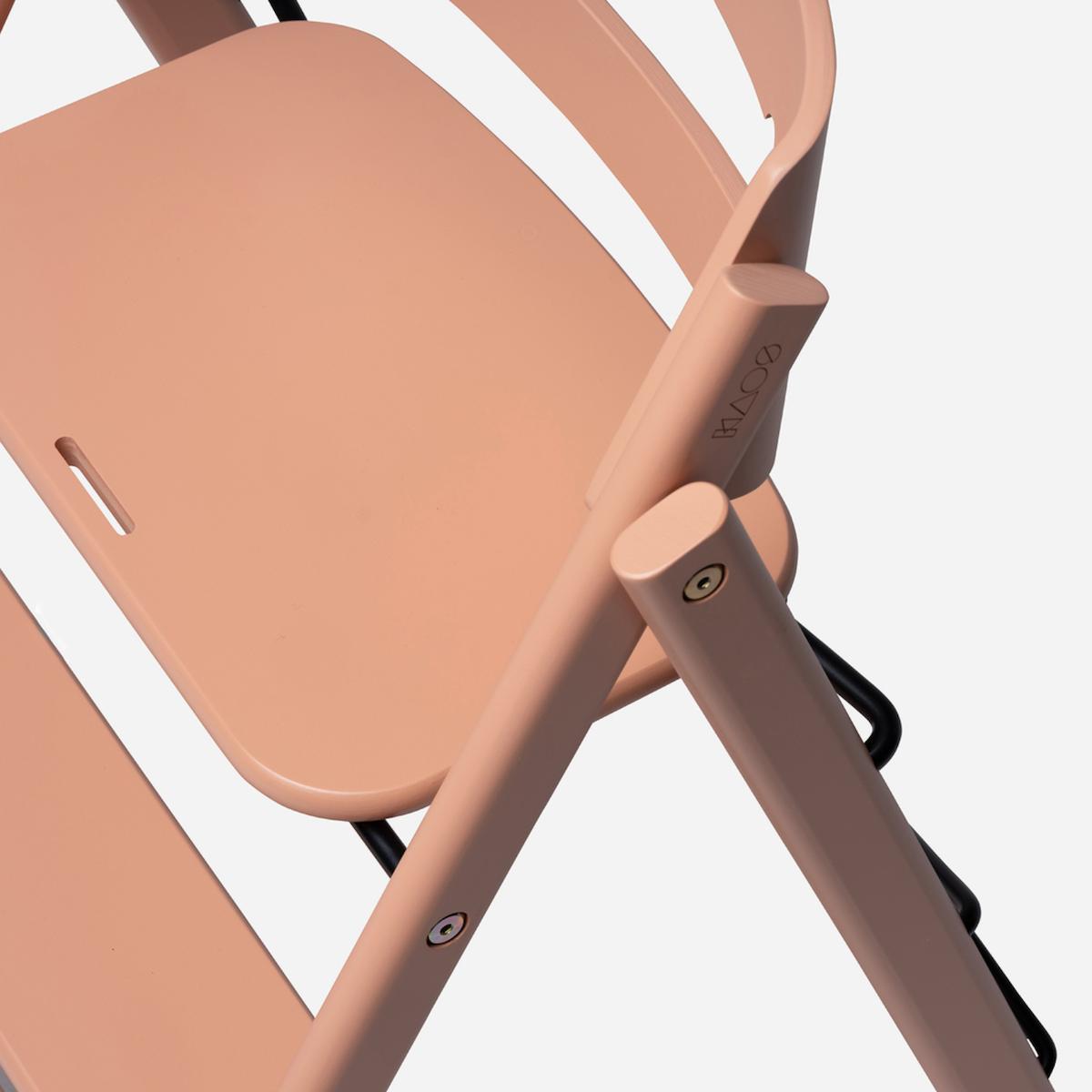 Chaise haute hêtre KLAPP Kaos pale coral
