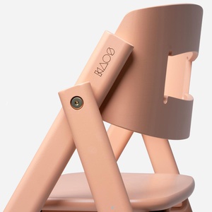 Chaise haute hêtre KLAPP Kaos pale coral