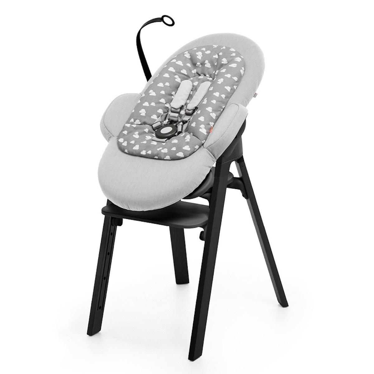 Chaise haute hêtre STEPS Stokke black