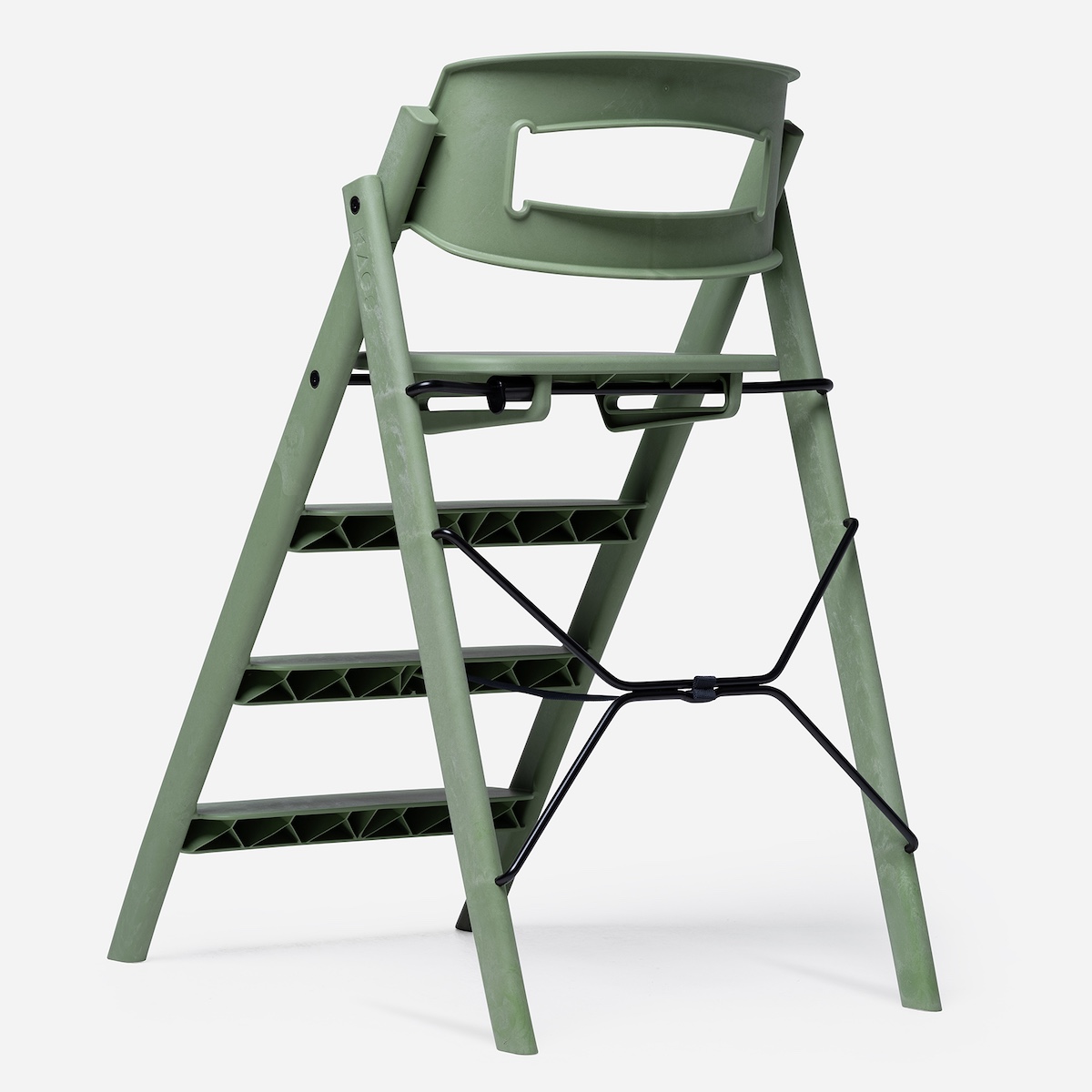 Chaise haute plastique recyclé Klapp Kaos mineral green