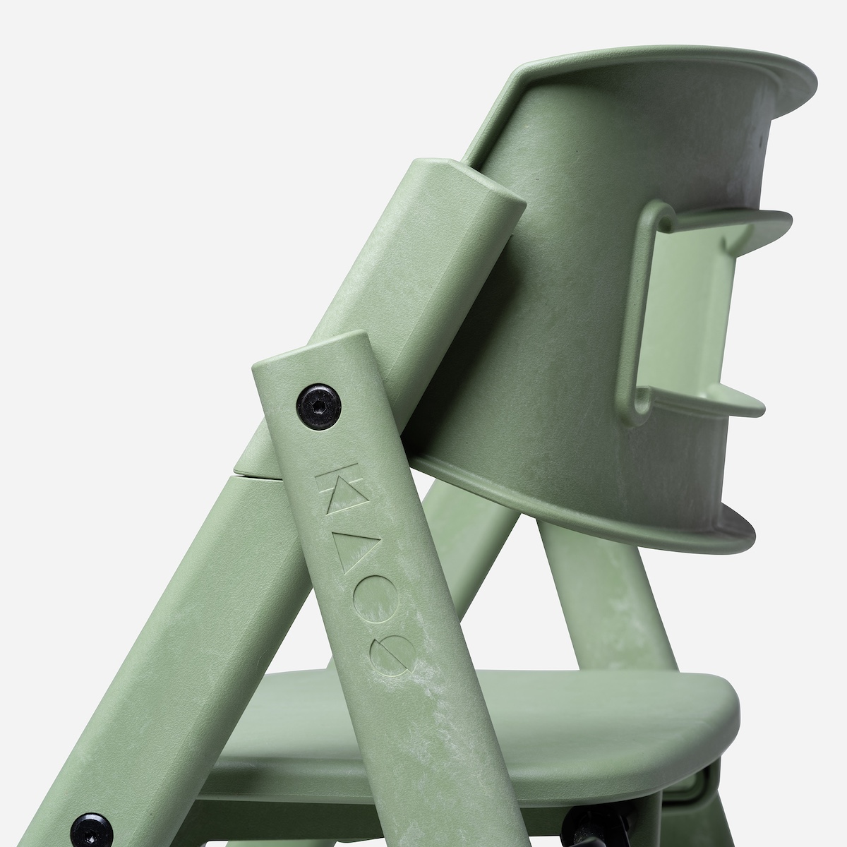 Chaise haute plastique recyclé Klapp Kaos mineral green