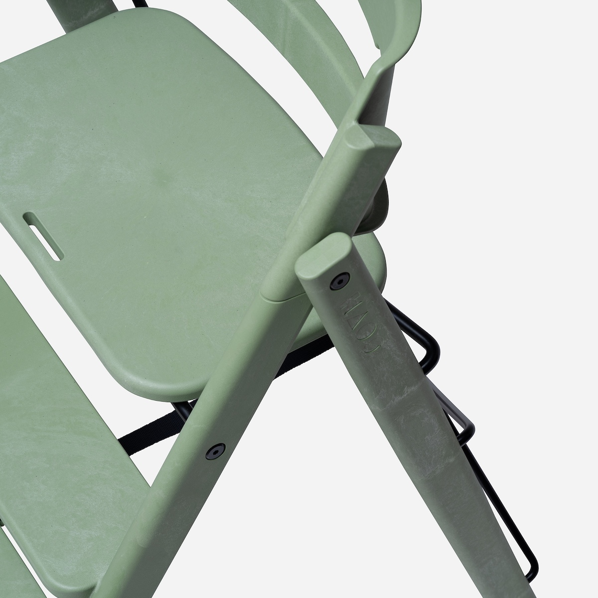 Chaise haute plastique recyclé Klapp Kaos mineral green