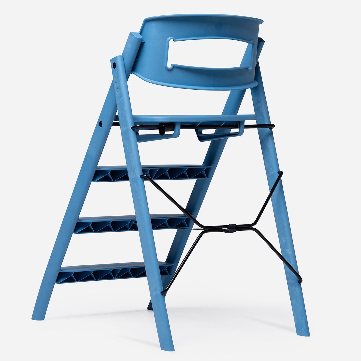 Chaise haute plastique recyclé KLAPP Kaos swedish blue